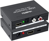 Musou 1080P HDMI Audio Extractor HDMI to HDMI + Optical Toslink(SPDIF) + RCA(L/R) Stereo Analog Outp