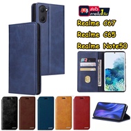 Flip Case For Realme 12/5G 12X 12Plus 12Pro + C67 4G C65 Phone Shockproof C51 C53 Card Holder