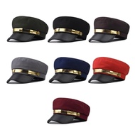 CUY Unisex Adult Yacht Boating Ship Sailor Captain Hat Costume Hat Navy Style Marine Cosplay Pu-leat