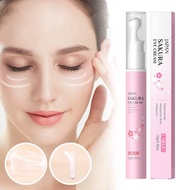 Japanese Cherry Blossom Eye Serum With Massage Roller - 15g Moisturizing Eye Cream For Fine L2u7