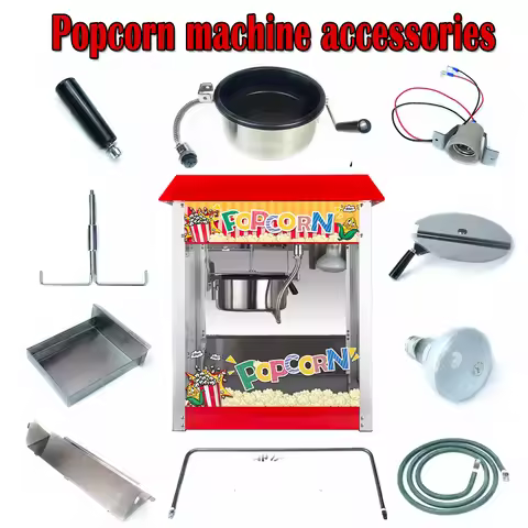 Popcorn machine accessories 8 ounces non-stick pan Heating tube bulb Stirring shaft of the explosion