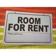 room for rent Made: PVC Plastic (like ATM and ID) 7.8x11 inches
