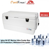 Igloo 94 QT Marine Ultra Cooler Box - UV Protection| Withstand the harsh| White