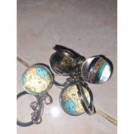 GANTUNGAN Price of 1pcs Crystal globe keychain globe keychain Crystal Ball keychain