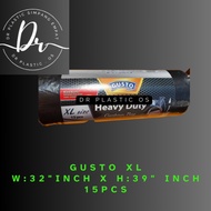 GUSTO HEAVY DUTY GARBAGE BAG -PLASTIK SAMPAH BERKUALITI/SAIZ XL-