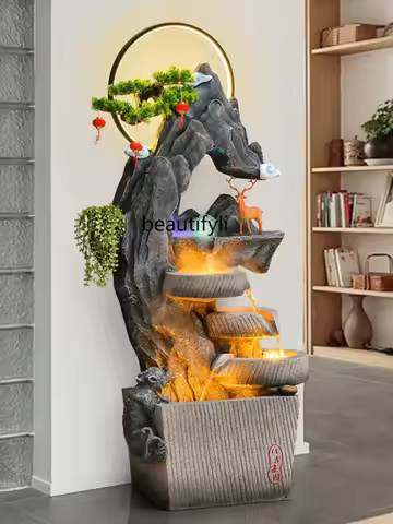 K18 A26 Artificial Mountain and Fountain Decoration Living Room Entrance Circulating Water Landscape