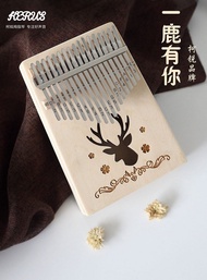 Kalimba [พร้อมส่งในไทย]เครื่องดนตรีKalimba แบบพกพา Kalimba นิ้วหัวแม่มือเปียโน 17 นิ้วที่สำคัญเปียโน