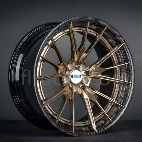 Flrocky Custom Carbon Fiber Alloy Rim with Machine Face 5x114.3 5x120 5x130 5x112 18 19 20 21 22 24 