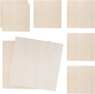 NINGWAAN Unfinished Basswood Plywood Sheets, 12 x 12 Inch, 1/4 Inch Thick, 8 Pack, for DIY Crafts an
