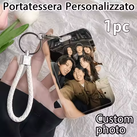 DIY Custom Photo ID Card Holder ATM Card With Lanyard Protector Case For Office Staf Teacher Busines