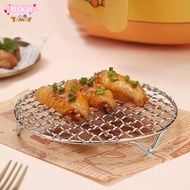 ELO11 Air Fryer Rack, Round with Foot Grid Grill, Durable Stainless Steel Stackable Steam Baking Rac