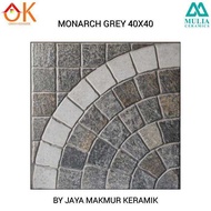 Keramik Kasar Teras Garasi Monarch Grey 40x40