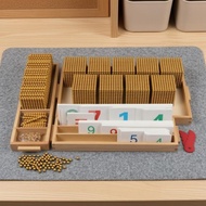 Base-Ten Math Game  Plastic Hands-on Learning Math Set Wooden Counting Blocks Symbol Cards Wooden Nu