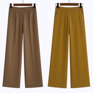 Bongshop686 middle-aged pants Combo with elastic waist, straight-leg form, luxurious and elegant sty