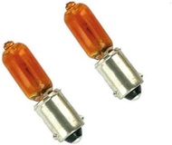 2x BA9S 12V 21W Amber Ba9s Halogen Bulbs Automobile Bayonet Bulb Fog Light Car Halogen Indicator Bra
