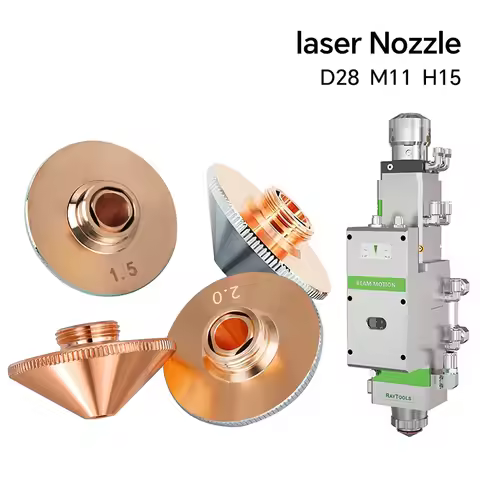 10PCS Fiber Laser Nozzle D28 M11 H15 for Raytools Laser Head BM110 BT220 BM06K Single Double Chromed