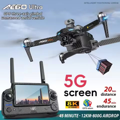 AE60 GPS Drone Professional 8K Camera 3-axis Gimbal 20km Digital Image Transmission Obstacle avoidan