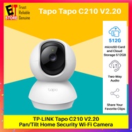TP-LINK Tapo C210 Pan/Tilt Home Security Wi-Fi Camera + FREE 8GB MICRO SD (2yrs warranty)