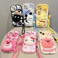 Casing for SamsungA34 5G A35 5G A50 A51 A52 A53 5G A54 5G A55 5G Plush Doll Phone Case+Hand Strap