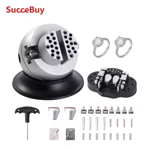 SucceBuy Ball Vise 3" 5" Engraving Setting Tool Standard Rotation Engraving Block Vise Attachment Je