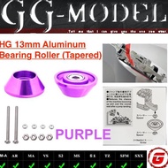 REP TAMIYA 95497 hg 13MM TAPERED ALUMINUM ROLLERS RINGLESS PURPLE