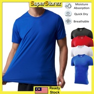 Superstorez Unisex Tee Shirt Quick Dry Hi-Tech Dry Fit Round Neck Sport Tshirt T-shirt Unisex Baju S