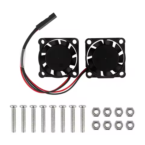 Raspberry Pi Dual Cooling Fan Module 5V GPIO Powered Brushless Fans 25*25*7mm Raspberry Pi 4B 3B+ 3B