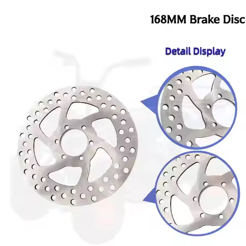 168mm Front and Rear 6-Hole Brake Disc Rotor - Precision-Made Accessory For Citycoco Mini Bike & Ele