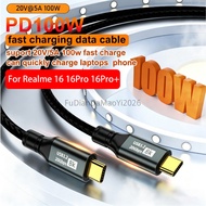 FUDIANDA PD 3.2 100W USB C to USB C Cable Type-C Gen2 20Gbps 8K @ 60Hz Video Data Cord for Realme 16