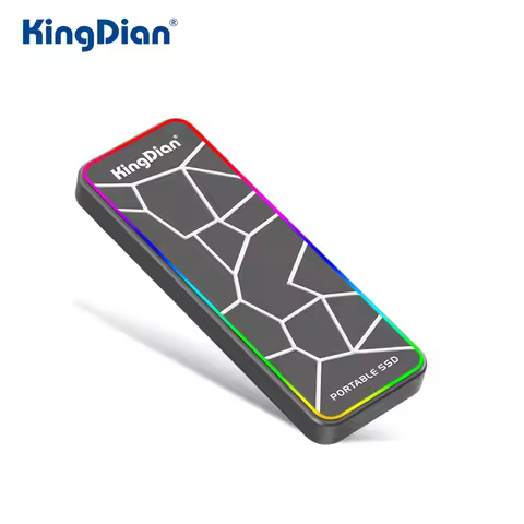 KingDian External SSD 120gb 250gb 500gb M,2 ssd 2280 USB 3.0 External Solid State Drive Lighting For