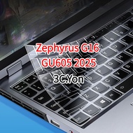 Keyboard Protector ROG Zephyrus G16 GU605 2025 Asus Laptop Keypad Cover 16 inch TPU Transparent Wate