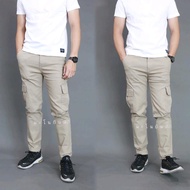 กางเกงทรงกระบอกเล็กคาร์โก้ไซร์ใหญ่38-44 กางเกงยีนส์