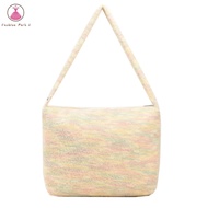 【NEW】Women Furry Tote Handbag Large Satchel Hobo Bag Versatile Crossbody Sling Bag Fluffy Rainbow Handbag Daily Dating Bag