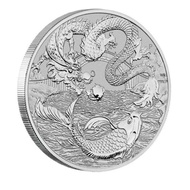 Silver Australia koi dragon 2023-1oz silver coin