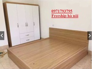 Combo tủ áo 1m6x2m và giường ngủ 1m8x2m