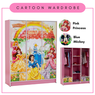 Alora Furniture - WONDERLAND 5FT Cartoon Cabinet / Cartoon Wardrobe / Children Wardrobe / Kids Cabin