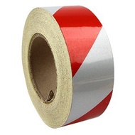 RED WHITE REFLECTIVE TAPE WARNING TAPE HAZARD TAPE 48MM X 25M
