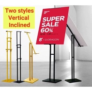 Adjustable Height Metal Poster Stand Double Sided Banner Frame Display Holder Vertical Rak Iklan廣告支架