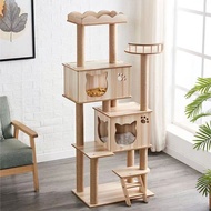 Ready Stock-Large Cat Tree Cat Condo Bed Scratcher House Cat Tower Hammock Cat Tree Cat house Cat Tree house