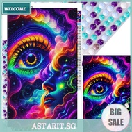 5D DIY Full Round Drill Diamond Painting Colorful Cloud Eye Home Decor 40x65cm