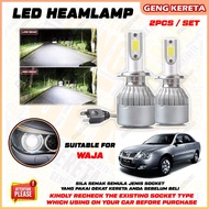 For Proton Waja C6 Car Headlight Head Lamp LED White Light Bulb 6500k Lampu Besar Kereta Plug &amp; Play 2pcs/set