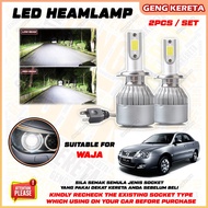 For Proton Waja C6 Car Headlight Head Lamp LED White Light Bulb 6500k Lampu Besar Kereta Plug & Play