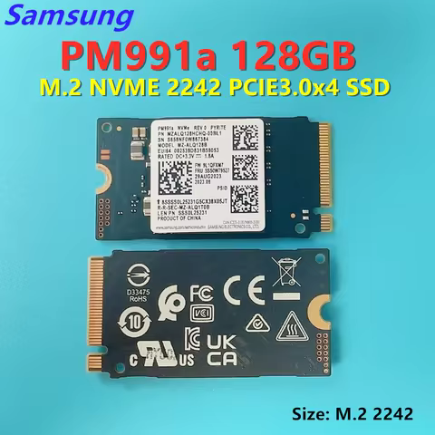 Samsung Solid state drive PCIE3.0 2242 M.2 NVME PM991a 128GB /PM9B1 256GB PCIE4.0 M.2 2242 NVME SSD 
