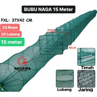 jala bubu naga 15 meter perangkap ikan udang lobster persegi - murmerstore01