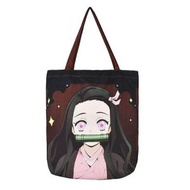 muse - 鬼滅之刃 鬼滅の刃 正版 可摺疊 帆布 手挽袋 手提袋 單肩包 側揹袋 肩背包 木棉花 鬼殺隊 惡魔殺手 禰豆子 (A款)【平行進口】