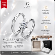 S925 Moissanite 1CT Classic Basic Silver Couple Ring – Glint Jewelry | Ring Proposal / Weddingbag – 