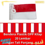 Independence Day Plastic Flag Contents 20 + String Decoration Decoration Happy Birthday 17 August Rs