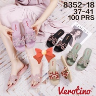 Sandal slop import wanita karet jelly anti air