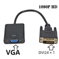 1080P HD DVI ชายไปยัง VGA หญิงอะแดปเตอร์เต็ม HD DVI-D ไปยัง VGA อะแดปเตอร์24 + 1 25Pin เป็น15Pin สายแปลงสำหรับจอคอมพิวเตอร์พีซี