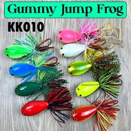 【KK010】GUMMY Jump Frog Umpan Katak Double Hook Top water Lure Casting Haruan Toman Umpan tiruan Jump Frog EXP 跳蛙餌